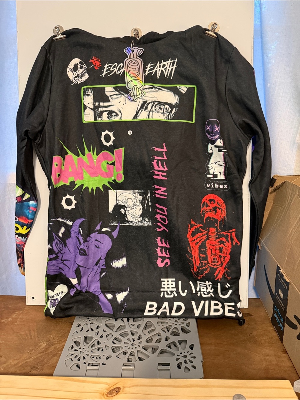 SugarHill Bad Vibes Graphic Long Sleeve Shirt - Black